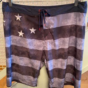 Travis Mathew Striped Board Shorts